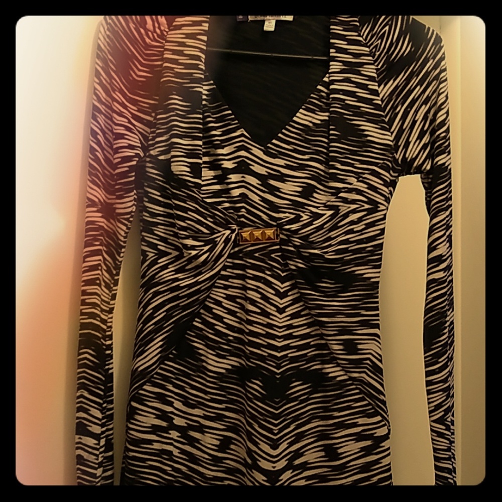 A ladies business casual knee length dress.